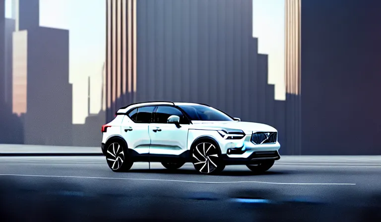 Prompt: a beautiful, sharp focus, clean lines. white volvo xc 4 0 in an urban cityscape. vaporwave ombre rendering. outrun style. trending on artstation. recommended for you behance. by chris moore. by edward hopper. ambient occlusion. digital matte painting. metropolis filmic. gotham city.