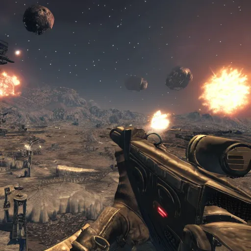 Image similar to Fallout New Vegas in outer space, in-game screenshot