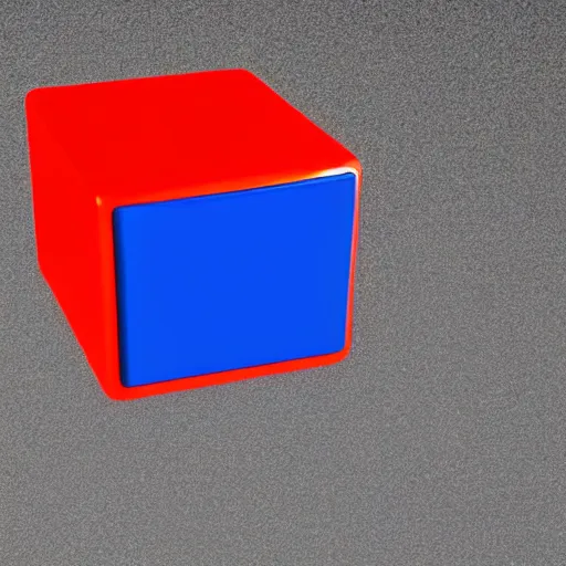 Image similar to red cube on top of blue cube, accurately matches the description, physically correct, logically correct, realistic, don't you dare lie to me