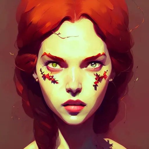 Prompt: highly detailed portrait of poison ivy, surburb woman, photographic realistic background, by atey ghailan, by greg rutkowski, by greg tocchini, by james gilleard, by joe fenton, by kaethe butcher, trending on instagram, award winning details