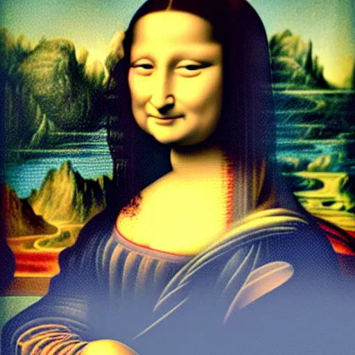 Image similar to chinese style portrait of a lady, the face is mona lisa