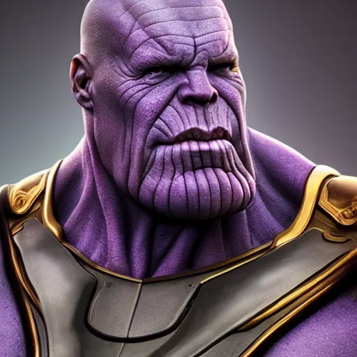 Image similar to Thanos, a character portrait by Brian and Wendy Froud, trending on cg society, fantasy art, zbrush, airbrush art, digital painting