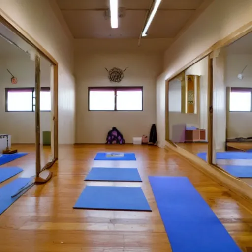 Prompt: yoga dojo, interior