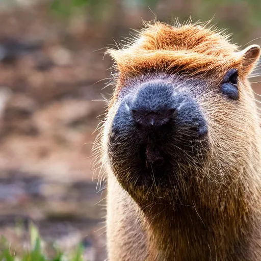 Image similar to photo of capybara eating a gpu, highly detailed, high quality, nature photography, 8 k, canon 3 0 0 mm, professional photographer, 4 0 mp, lifelike, top - rated, award winning, realistic, sharp, no blur, edited, corrected, trending