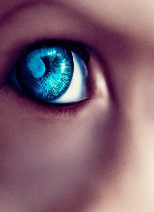 Image similar to portrait of a stunningly beautiful eye, [ * ]