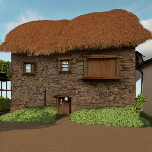 Image similar to Village render