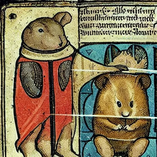 Image similar to Miniature giant space hamster depicted in the medieval history book