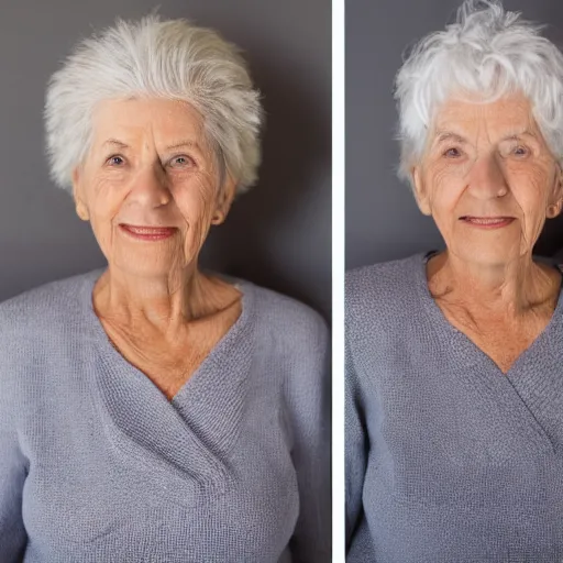 Image similar to series of photos of aging female 4k