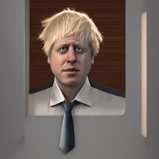 Image similar to boris johnson octane render, vray , studio lighting, cg socierty, toprow