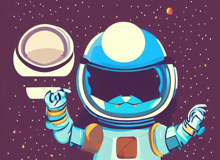 Image similar to digital art vector cat wearing space helmet scifi!!! detailed wallpaper trending on artstation