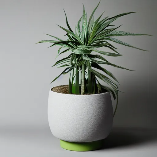 Image similar to an architectural, unique pot made for houseplants, future design, dwell