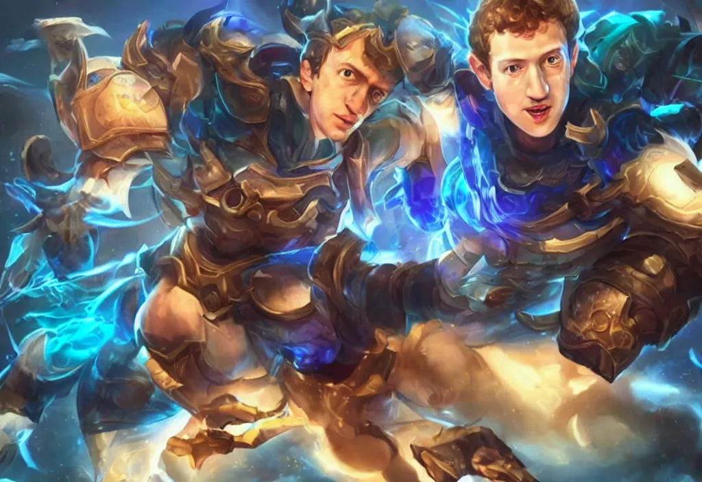 Image similar to mark zuckerberg as a league of legends character