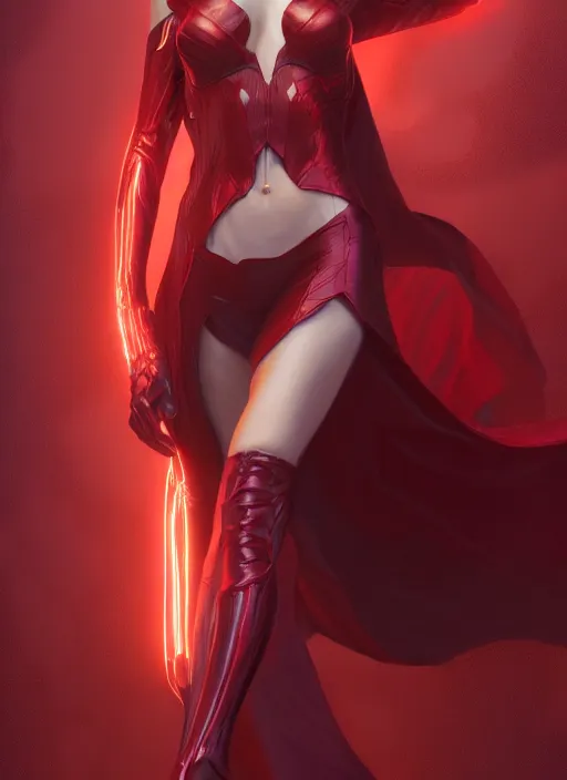 a hyperdetailed render of scarlet witch, a 3 d render, Stable Diffusion