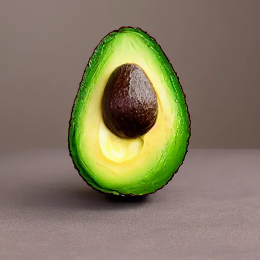 Prompt: avocado that looks like eeg, hyper real, food photography