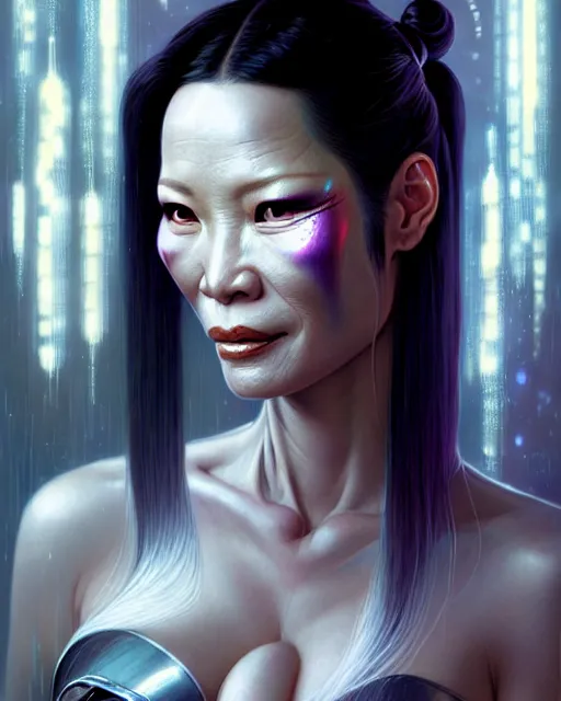 Prompt: beautiful gemini fantasy character portrait, lucy liu kill bill, ultra realistic, wide angle, intricate details, blade runner artifacts, highly detailed by peter mohrbacher, hajime sorayama, wayne barlowe, boris vallejo, aaron horkey, gaston bussiere, craig mullins