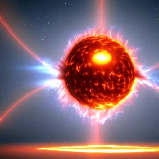 Image similar to first nuclear fusion reaction, 4 k photorealism