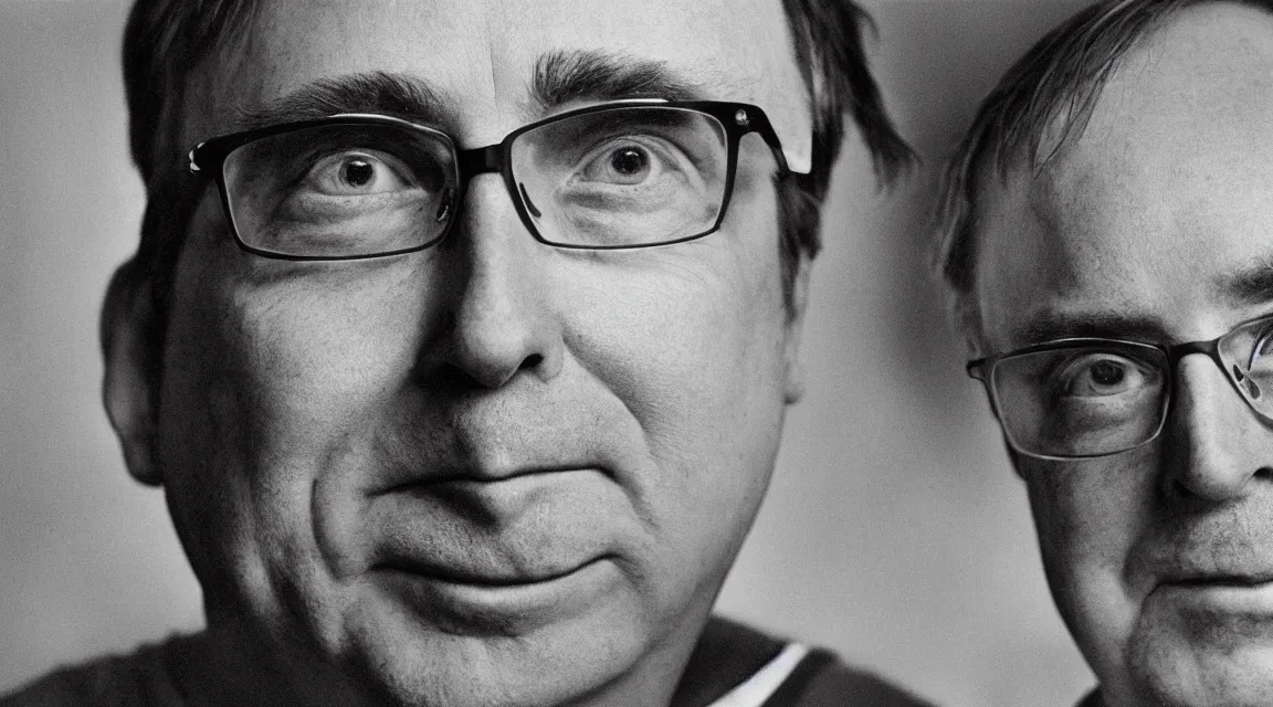 Prompt: portrait of Linus Torvalds taked by Sebastião Salgado