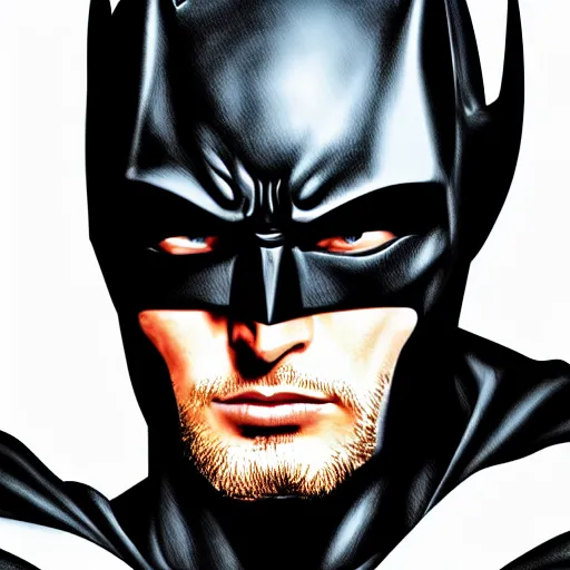 Image similar to jansen ackles as batman, hyper detailed masterpiece, digital art painting, hyper realism aesthetic