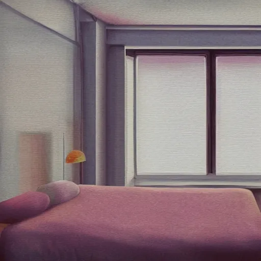 Prompt: hotel room, musty, ambient lighting, light shafts from window blinds, sun ray, dusty, moody, atmospheric, beautiful, abandoned room, motel room, artstation award, detailed, concept art, color sketch