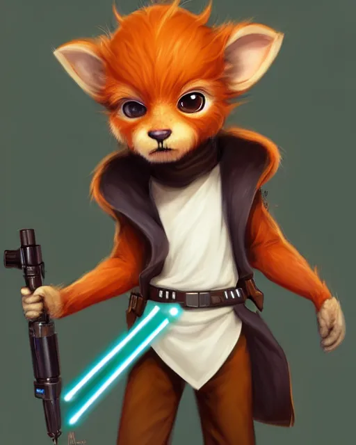 Image similar to character concept art of a cute young male anthropomorphic starwars furry | | cute - fine - face, pretty face, key visual, realistic shaded perfect face, fine details by stanley artgerm lau, wlop, rossdraws, james jean, andrei riabovitchev, marc simonetti, and sakimichan, trending on artstation