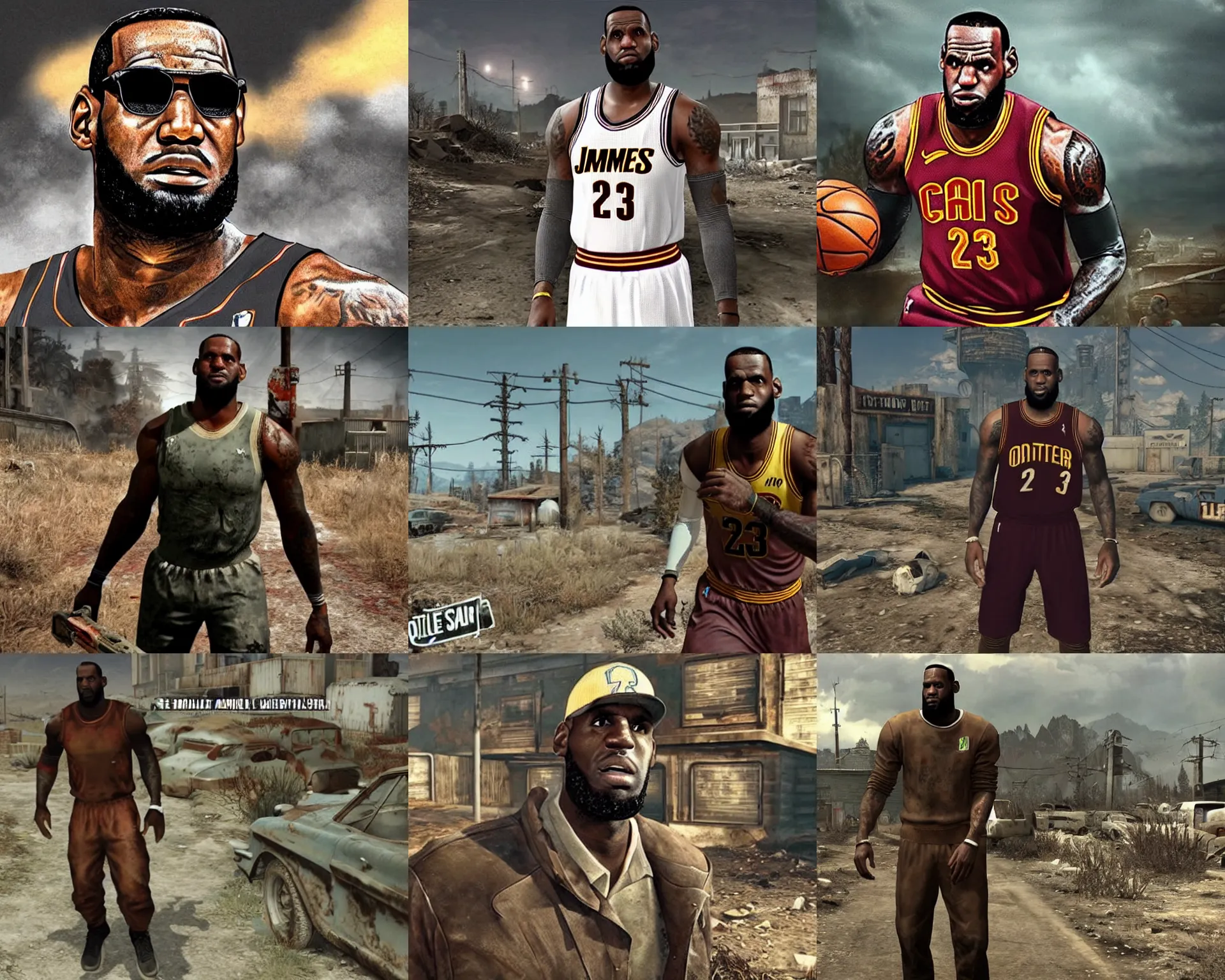 Prompt: Lebron James in Fallout,