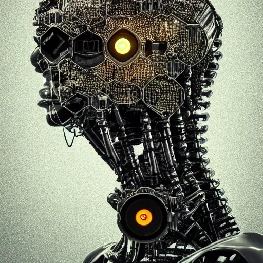 Prompt: an amazing deep portrait of a robot made of marijuana being smoked, intricate detail, volumetric lighting, 8 k, photorealistic, digital art trending on artstation