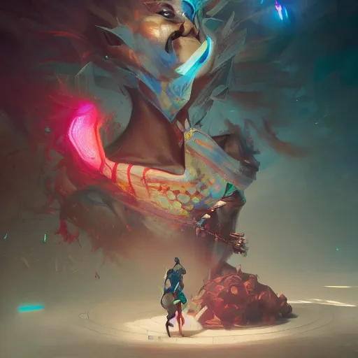 Prompt: Human being being attacked by calculus equations full of color, cinematic lighting, battered, trending on artstation, 4k, hyperrealistic, focused, extreme details,unreal engine 5, cinematic, masterpiece, art by Peter Mohrbacher