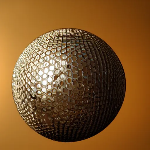 Image similar to an intricate render of a reflective ball, realistic studio lighting, light refraction, realistic reflections, octane render, unreal engine