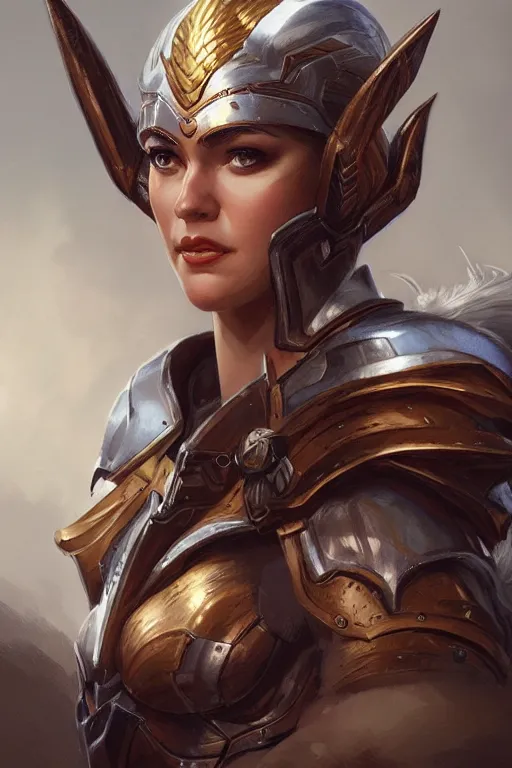 Image similar to amazon valkyrie athena, d & d, fantasy, portrait, highly detailed, headshot, digital painting, trending on artstation, concept art, sharp focus, illustration, art by artgerm and greg rutkowski and magali villeneuve