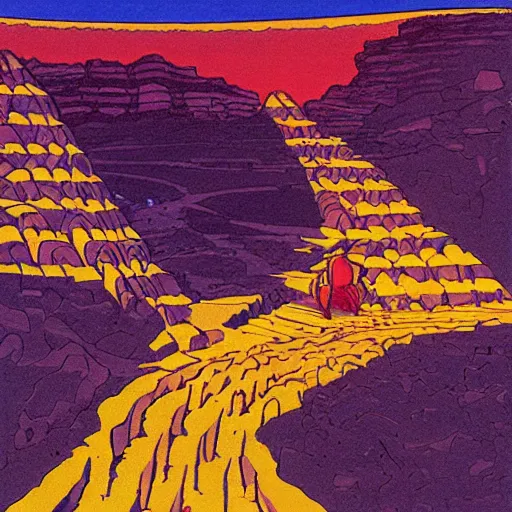 Image similar to illustration of Gran Canaria, Jean Giraud Moebius