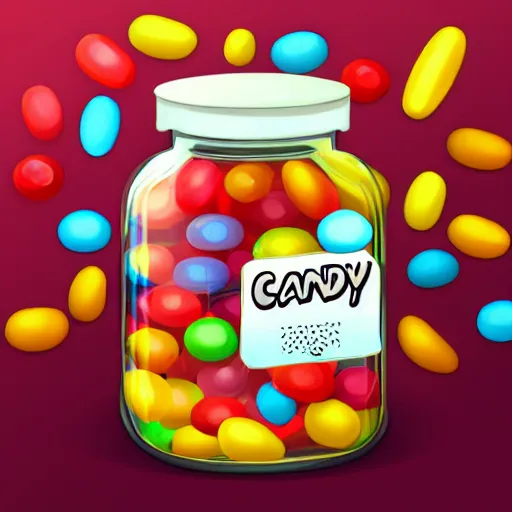 Image similar to jar of candy app icon, cgsociety, artstation, 2 0 1 1