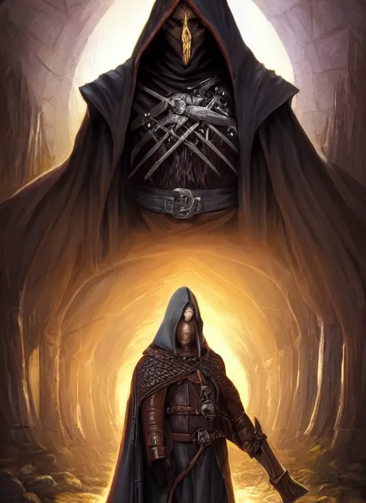Image similar to hooded cultist, ultra detailed fantasy, dndbeyond, bright, colourful, realistic, dnd character portrait, full body, pathfinder, pinterest, art by ralph horsley, dnd, rpg, lotr game design fanart by concept art, behance hd, artstation, deviantart, hdr render in unreal engine 5