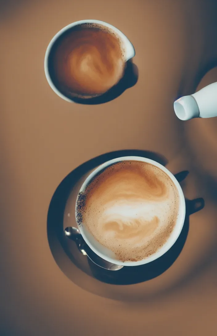 Prompt: A cup of coffee that has a galaxy inside of it, 4k, wallpaper, rendered by Octane