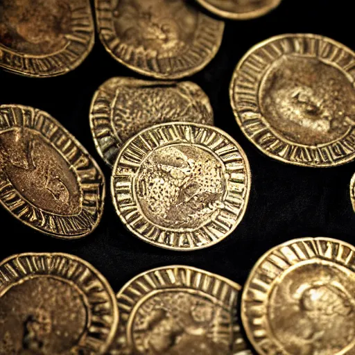 Prompt: medieval coin pin up, 4 k, studio lighting, flickr