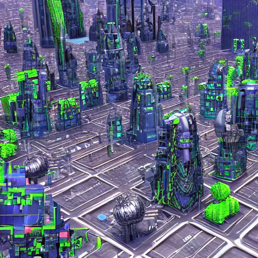 Image similar to giant sci-fi city, rpgmaker, pixel art, hyper detailed, video game city, 3d render, 8k