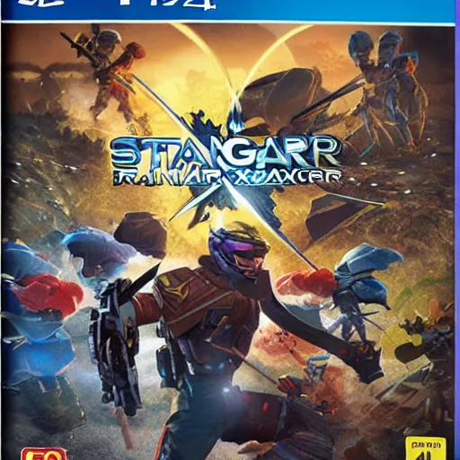 Prompt: video game box art of a ps 4 game called star ranger ii, 4 k, highly detailed cover art.
