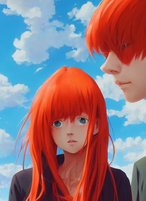 Image similar to highly detailed portrait of asuka langley soryu, loish, rhads, makoto shinkai and lois van baarle, ilya kuvshinov, global illumination, radiant light, detailed and intricate environment