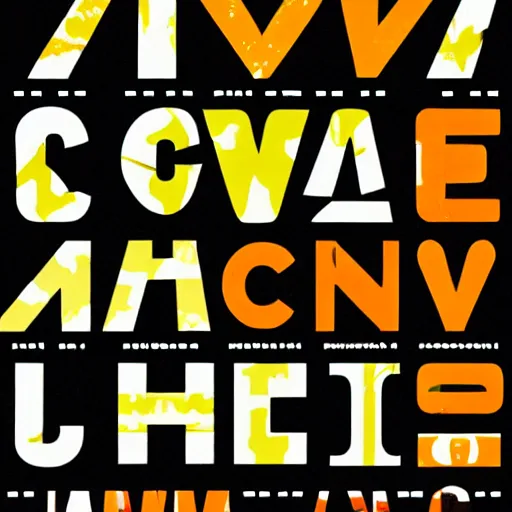 Prompt: the alphabet!! typography, high contrast, layers, helvetica