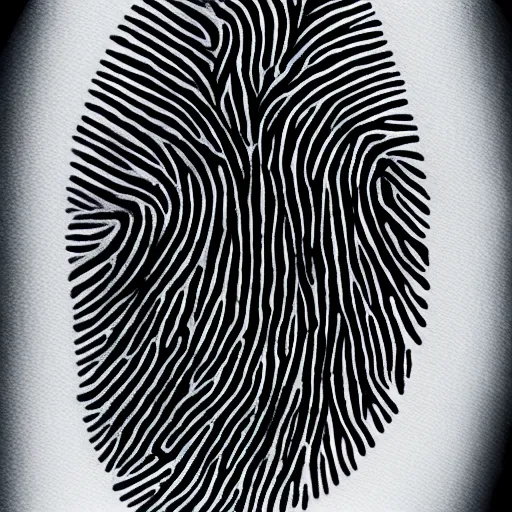 Prompt: a dozen fingerprints on a white paper