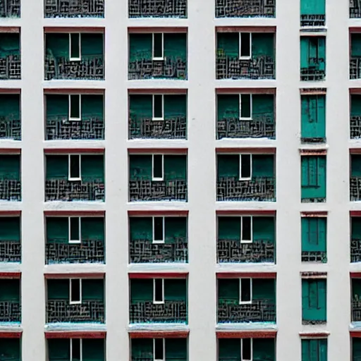 Image similar to Kowloon apartment facade texture