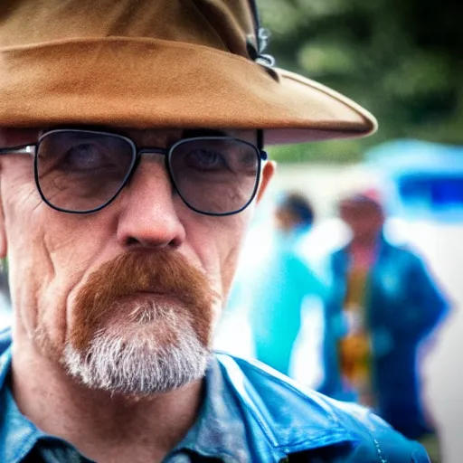 Prompt: camperaphone photo of heisenberg visiting guatemala, blur, photoralistic, detailed, close - up