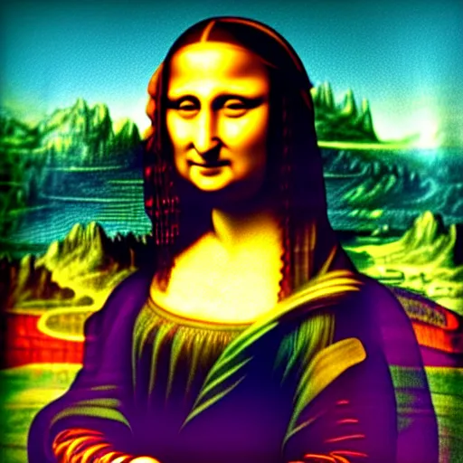 Image similar to fractal psychedelic Mona Lisa