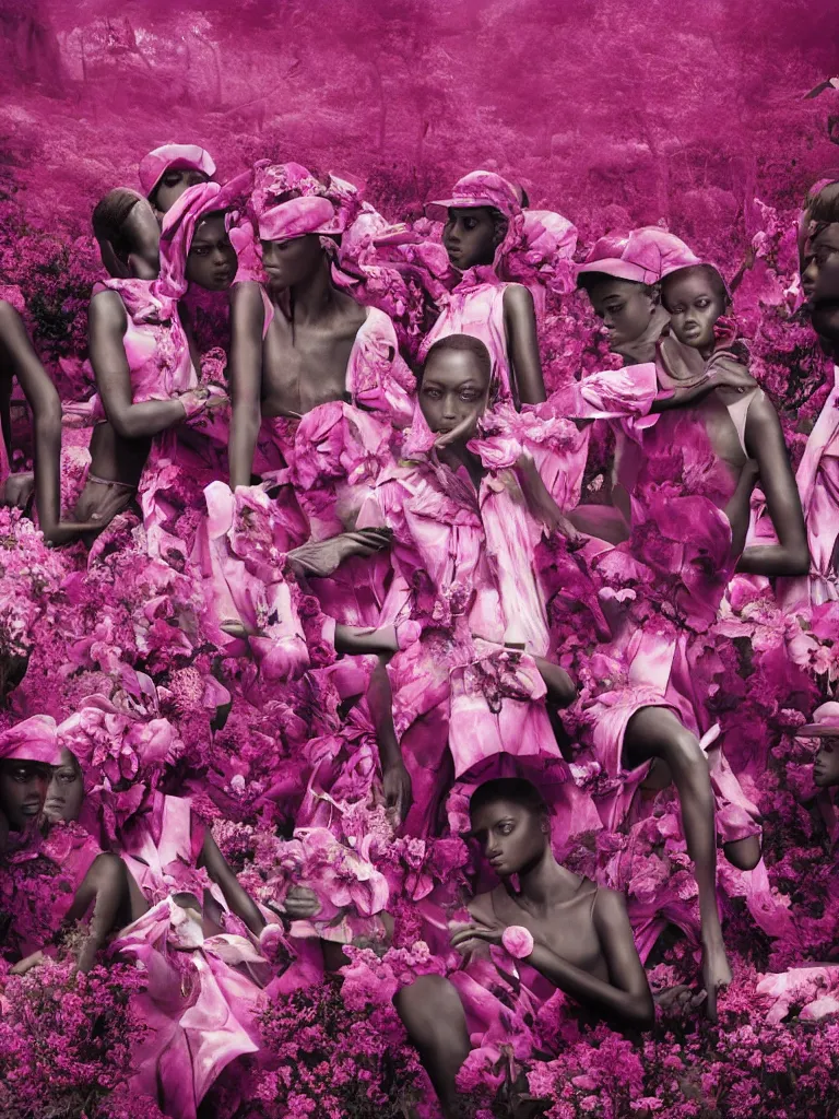 Image similar to fragrance advertising campaign by richard mosse