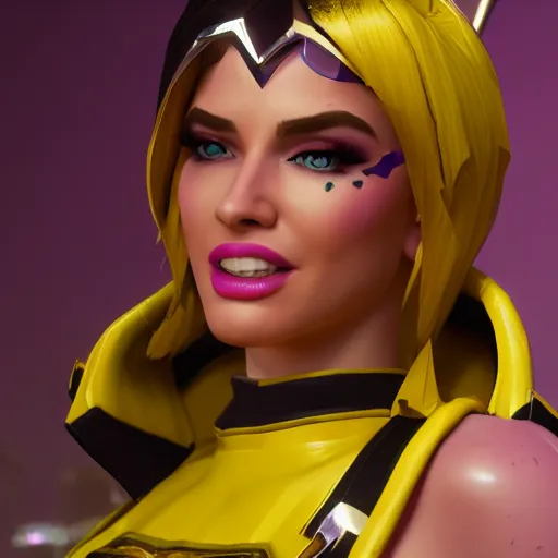 Image similar to still of pretty Caitlyn (Arcane) in KDA More music video. 3d render, octane render, game art, realistic, highly detailed, trending on artstation, 4k, trending on artstation, pixar, cgsociety, unreal engine 5, redshift render, trending on artstation, blender, behance, cg