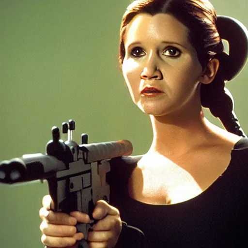 Prompt: carrie fisher as katniss