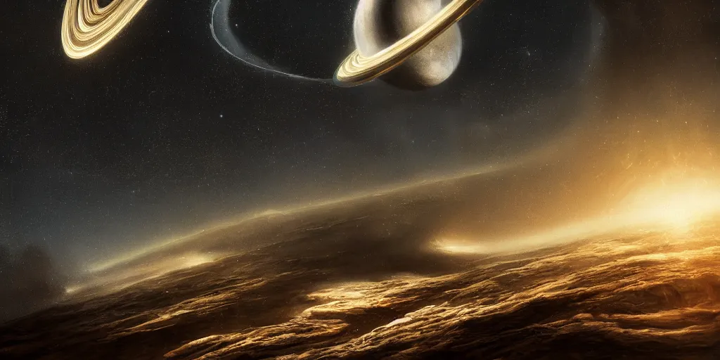 Prompt: art by rembrandt, a mobius strip, mobius band, or mobius loop shaped planet, surrounded by distant stars in the spaceex, extremely detailed oil painting, extreamly realistic, physical octane render, beautiful composition, trending on artstation, masterpiece by rembrandt harmenszoon van rijn