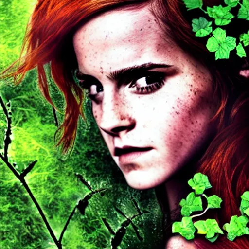 Image similar to Emma Watson as poison ivy