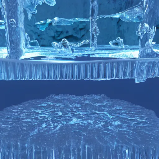 Image similar to icy submerged transparendigitalart leaked aquatic noticing