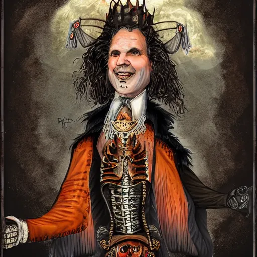 Prompt: peter schiff as dragula, illustration