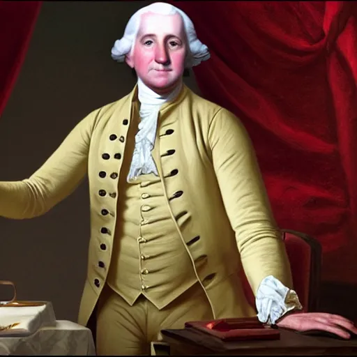 Image similar to George Washington as a real live person in a realistic scene from a recent movie, detailed, 8k